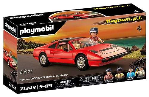 Jouet de construction Playmobil Magnum Ferrari 308GTS Quattrovalvole (4 personnages inclus, 71343)