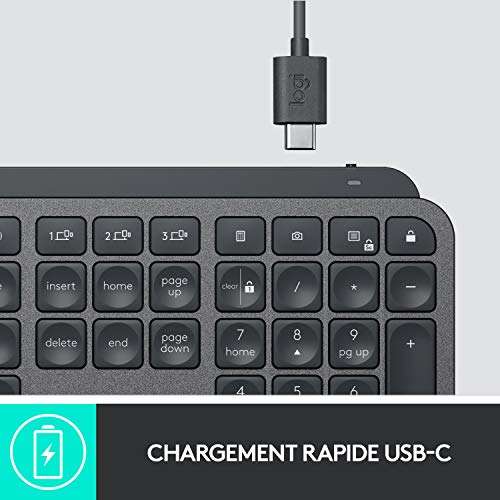 Clavier sans-fil Logitech MX Keys Plus - Rétroéclairé & Bluetooth