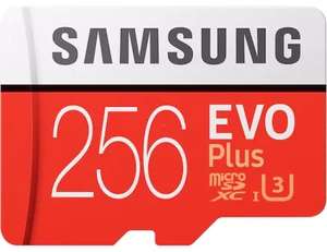 Carte microSDXC Samsung Evo+ (U3) - 256 Go, (frontalier Suisse)
