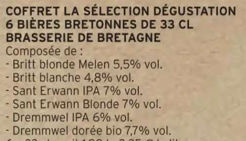 Coffret découverte "Brasserie de Bretagne" : 6 bières bretonnes 33cl. (dans une sélection de magasins bretons)