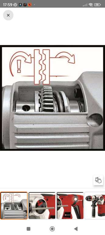 Coffret Marteau-perforateur Einhell 1250W - 5J, avec accessoires