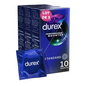 Durex Performance Booster - 30 Préservatifs Retardants - Lot de 3 x 10 unités
