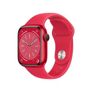 Montre connectée Apple Watch Series 8 GPS + Cellular, Boîtier en Aluminium (Product) Red de 41 mm, Bracelet Sport (Product) Red - Regular
