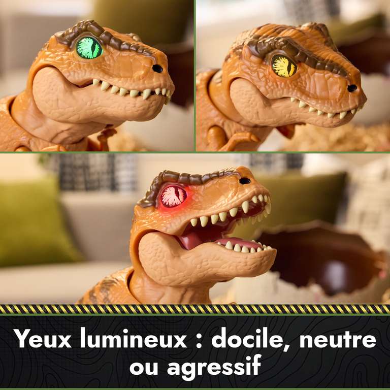 Œuf Dinosaure Jurassic World Primal Hatch – à Faire Éclore Et Apprivoiser – T-Rex Interactif Avec Sons Et Accessoires – Dès 5 Ans - 9