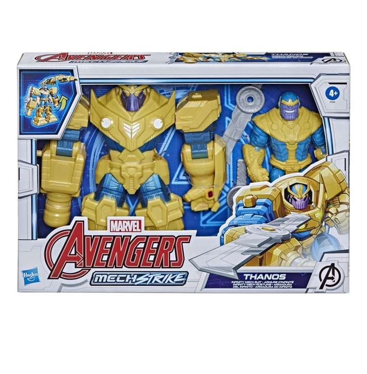 Figurine Avengers Thanos avec armure amovible et un accessoire de combat - 23 cm