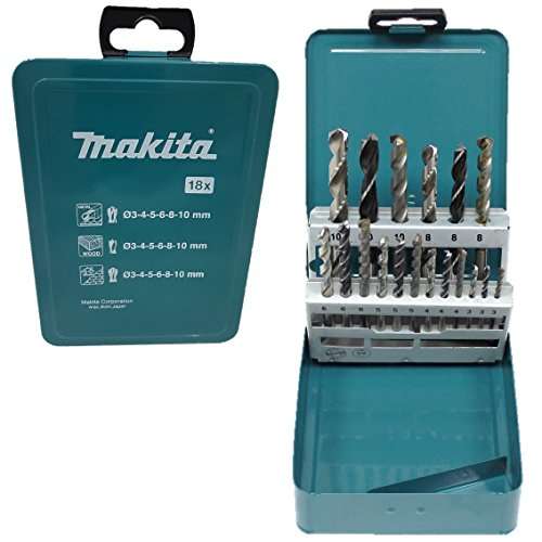 Coffret de 18 forets Makita D-46202 - pour bois, acier et béton