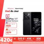 Smartphone 6.7" OnePlus 10T 5G - 8 Go RAM, 128 Go, 4800mAh (Entrepôt FR)