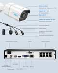 Kit de Caméras de Surveillance Extérieure Reolink 4K - Détection, 8CH 2To, NVR Caméra IP PoE 6X 8MP, 30m Vision Nocturne (Vendeur Tiers)