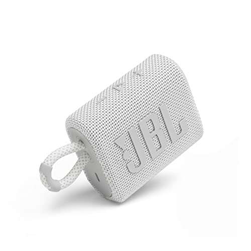 Enceinte portable et légère JBL Go 3 - Blanche, Autonomie 5h