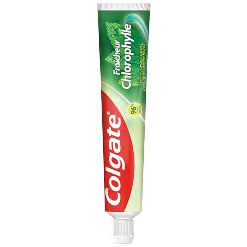 Lot 12 tubes dentifrice Colgate Chlorophyle Fraîcheur Intense, 75ml, 96% d'ingrédients d'origine naturelle (Via Abonnement et Coupon)