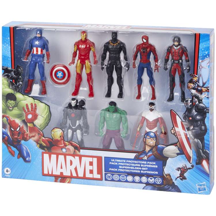 Lot De 8 Figurines Marvel Ultimate Protectors - Hulk, Iron Man, Spider-Man...