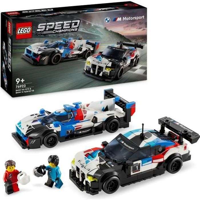LEGO Speed Champions 76922 Voitures de Course BMW M4 GT3 et BMW M Hybrid V8