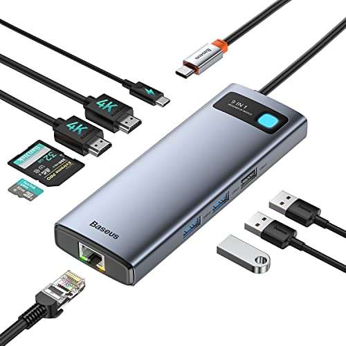 Hub USB Type C Baseus - Double Moniteur Adaptateur USB C, 2 ports HDMI 4K, 100W , 3 ports USB (Via coupon - Vendeur tiers)