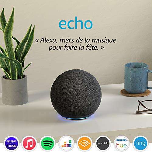 Echo (4e génération), Avec son premium, hub connecté et Alexa, Anthracite
