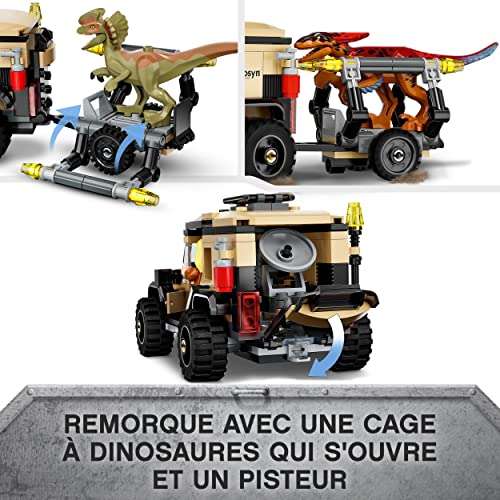 Jeu de construction Lego Jurassic World - Le transport du Pyroraptor et du Dilophosaurus n°76951