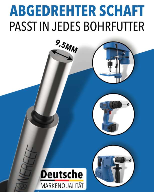 Lot De 5 Forets Forstner (15, 20, 25, 30, 35 Mm) Avec Boîte Rangement - Pour Perçage Précis Dans Bois Dur/tendre, Panneaux - 9