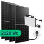 Kit Solaire Plug And Play 2120Wc 4x530WC + Onduleur HSM2000