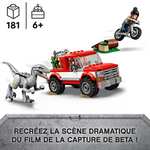 LEGO 76946 Jurassic World La Capture des Vélociraptors Beta et Blue: avec Voiture et Bébé Dino (24,79€ chez Amazon)