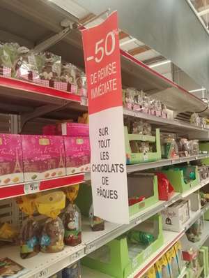 50% de réduction sur tous les chocolats de Pâques - Mont Saint Aignan (76)