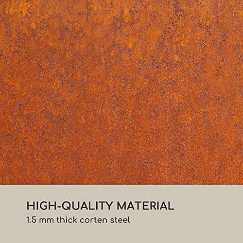 Brasero en corten Blumfeldt Desert Rust - 52 x 32 x 46 cm (via coupon - vendeur tiers)