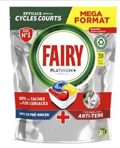 1 Paquet de 39 Tablettes Lave-Vaisselle Fairy Platinum+