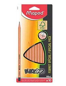 Lot de 10 crayons en bois Maped Graphite Black’Peps