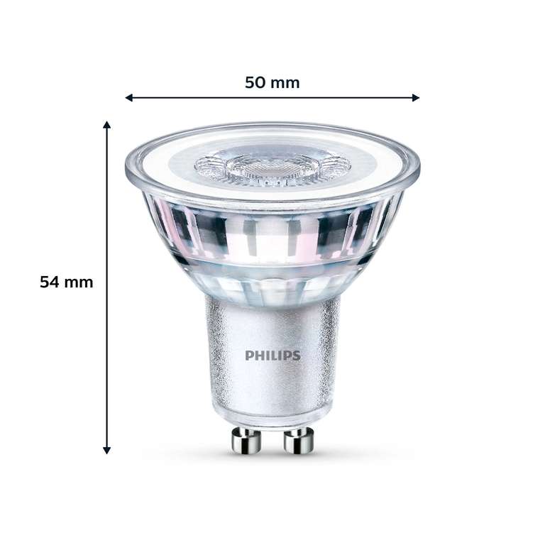 Pack de 6 ampoules LED Philips GU10, 35W, 2700K, blanc chaud (Vendeur tiers)