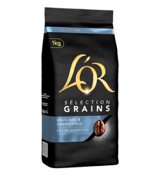 Cafe en grain L'Or Sélection 100% arabica - 1 kg (existe en mélange robusta)
