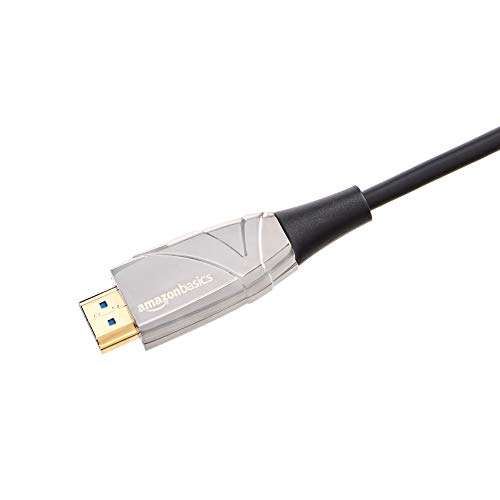 Câble HDMI Amazon Basics High-Speed Fibre optique (18Gpbs, 4K/60Hz) - 60 mètres
