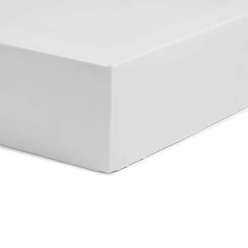 Drap-housse ultra profond en microfibre Amazon Basics - 40 cm, 135 x 190 x 40 cm, blanc éclatant