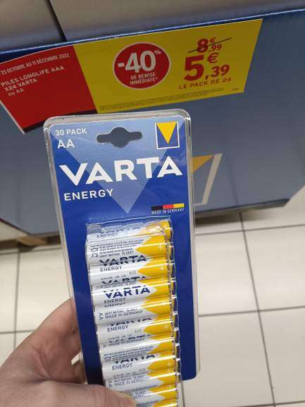 Pack de 30 Piles AA Varta energy - Mallemort (13)