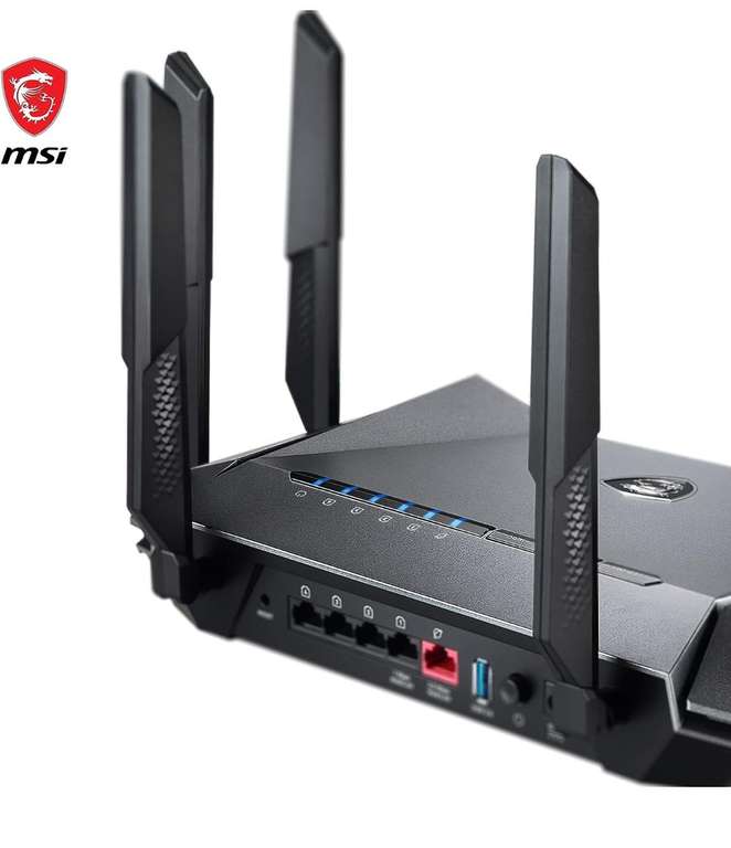 Routeur Tri-Bande MSI Radix AX6600 WiFi 6, WPA3, WAN/LAN 2.5G & 4 x Ports LAN 1G
