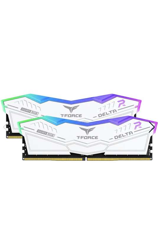 T-Force - Delta RGB - 2 x 16 Go - DDR4 3200 MHz CL 16 - Blanc