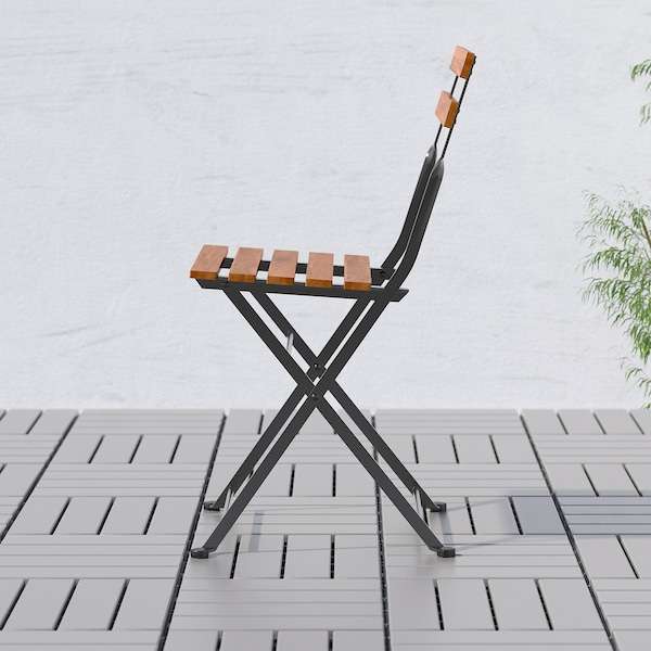 [Ikea Family] Chaise d'extérieur pliable - noir/teinté brun clair ou blanc/vert