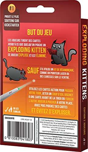 Jeux de cartes : Asmodee Exploding Kittens Édition 2 Joueurs