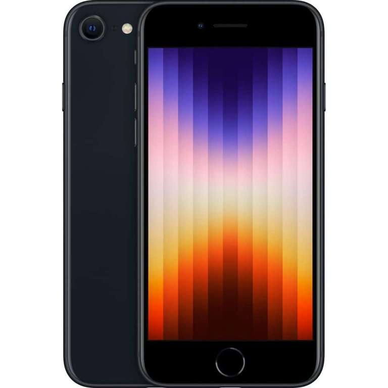 Smartphone 4.7" Apple IPhone SE 3ème génération (2022) - 64 Go, noir minuit (+20€ en RP)