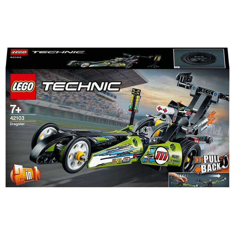Jouet Lego Technic Le dragster - 42103 (via 4.74€ sur la carte)