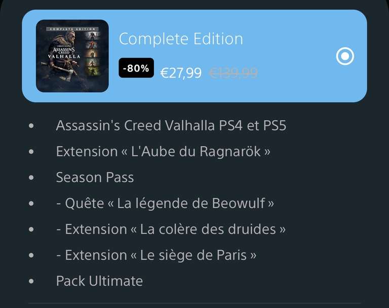 Assassin’s creed Valhalla - Complete Edition sur PS5 (Dématérialisé)