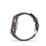 Montre Connectée GPS Garmin Epix 2 - Acier, Silver avec bracelet gris, 47mm