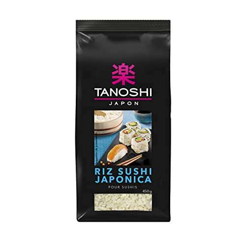 Riz Sushi Japonica TANOSHI - Idéal pour Réaliser des Sushis et Makis Maison - 450 g