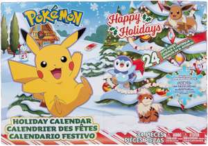 Calendrier de l'avent Pokémon -16 figurines surprises 5 cm + 6 éléments décor à construire
