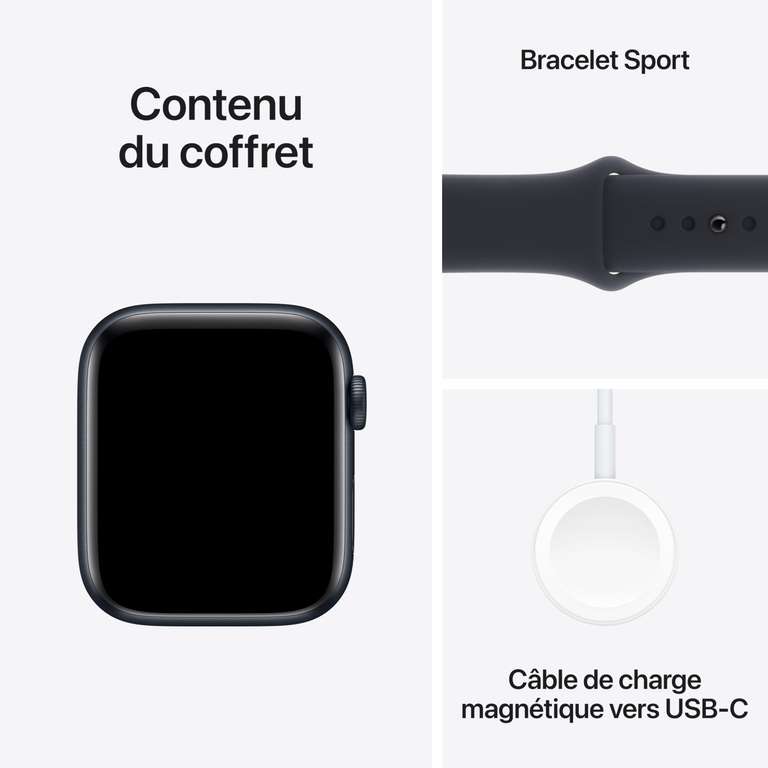 Montre connectée Apple Watch SE (2ᵉ génération, 2023) - 44 mm GPS