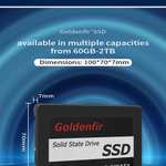 SSD interne 2.5" Goldenfir - 120 Go à 11.73€, 240 Go à 16.50€, 480 Go à 22.27€ & 1 To à 44.21€