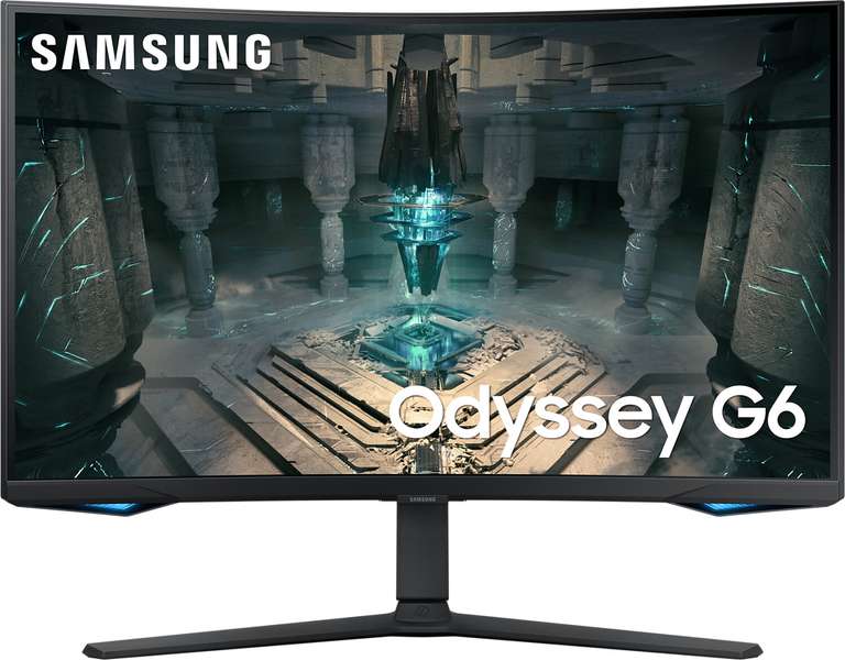 Ecran PC 32" Samsung Odyssey G6 (S32BG650EU) - WQHD, 240 Hz, VA, Incurvé, 1 ms, FreeSync Premium Pro / G-Sync, Pied réglable (Via ODR 60€)