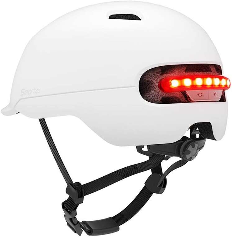 Casque de Vélo/Trottinette Xiaomi Smart4u avec bande LED clignotante - Taille M, Blanc