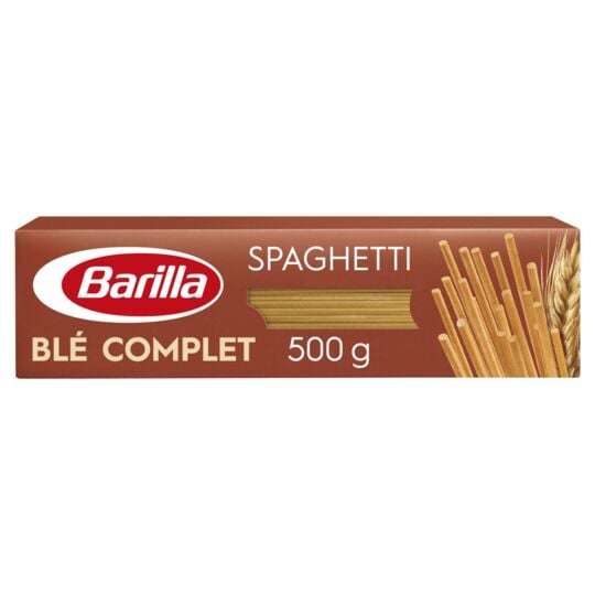 Lot de 2 paquets de pâtes Barilla au blé complet - 2x500g, différentes variétés disponibles