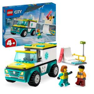 Jeu de construction Lego City L’Ambulance de Secours et Le Snowboardeur 60403 (via coupon) (& via remise fidélité chez leclerc à 13.49EUR)
