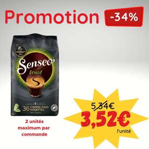 Paquet de 36 dosettes de café Senseo Brazil + livraison gratuite sur le site sans minimum d'achat (sous conditions)