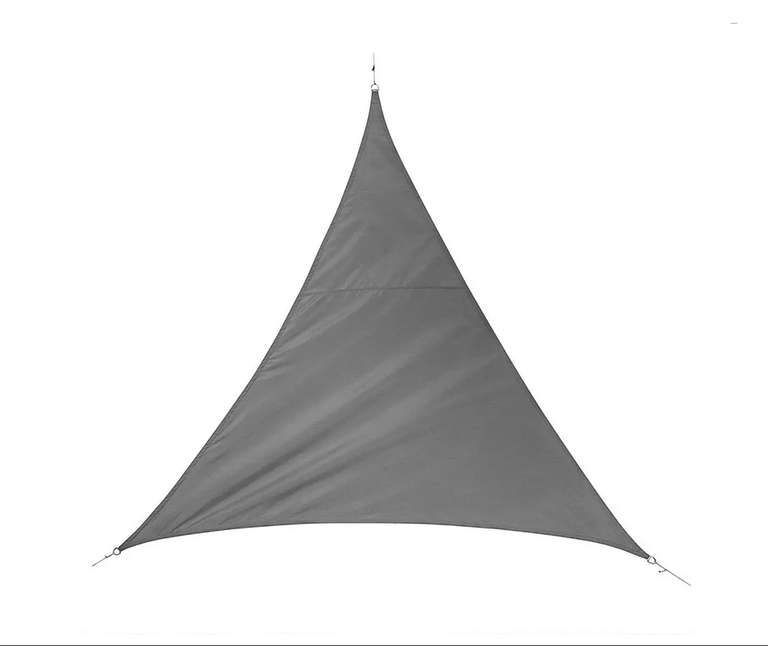 Voile d'ombrage triangulaire Quito - 5 x 5 m - 160 g/m² - ardoise - Hespérides