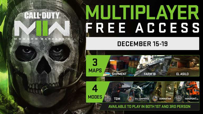 Accès gratuit au Multijoueur de Call of Duty: Modern Warfare 2 (Dématérialisé)